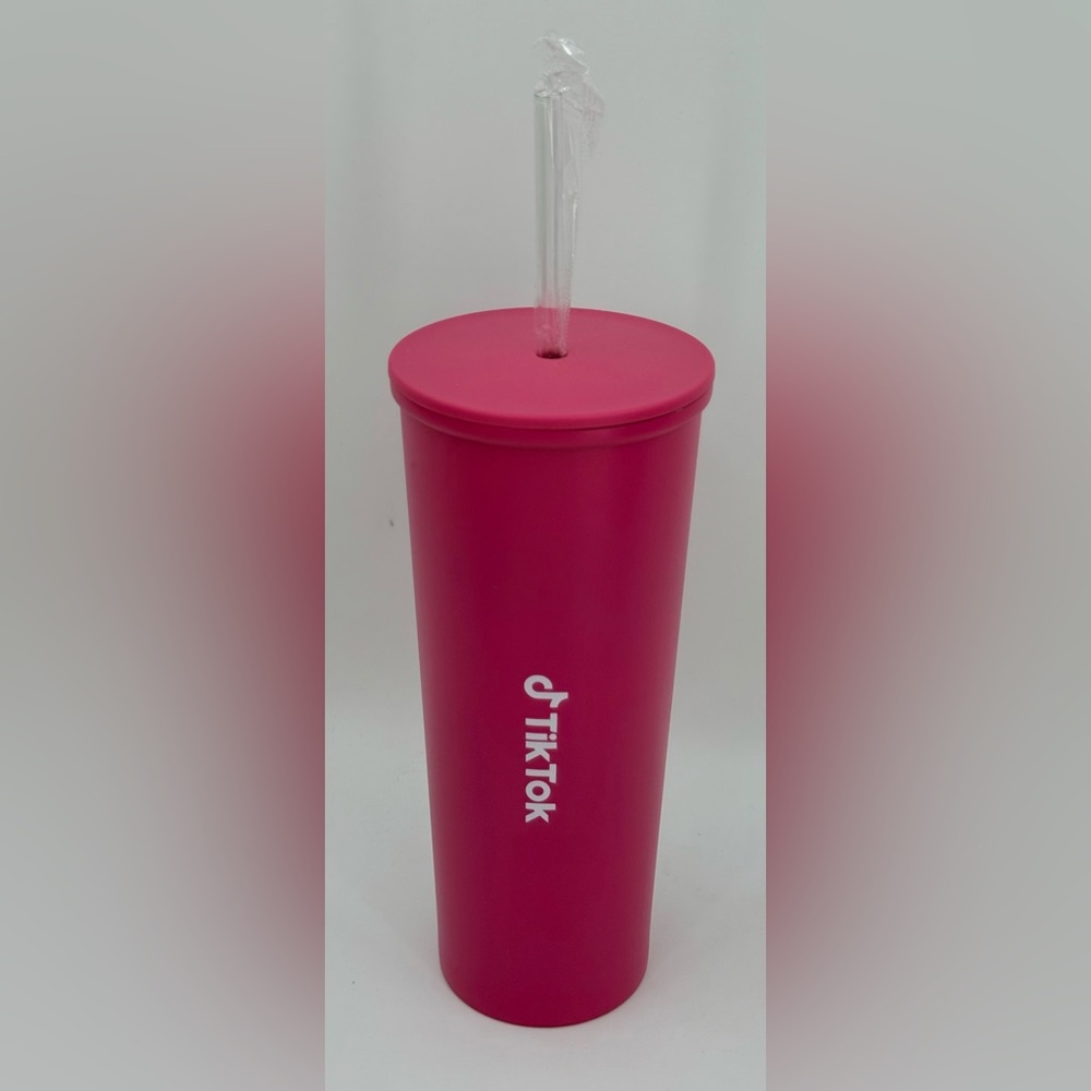 Tik Tok Logo Creator ExclusiveTumbler Cup Hot‎ Pink Matte Finish 20oz New VHTF